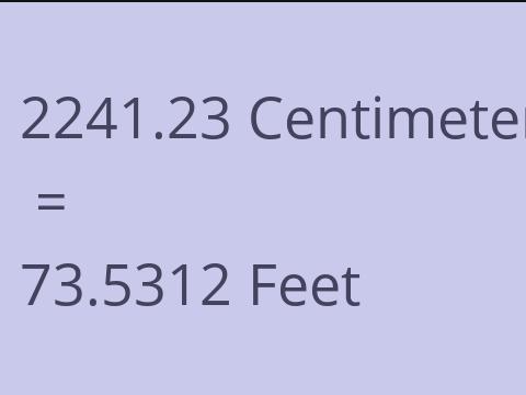 2241.23 CM TO FEET