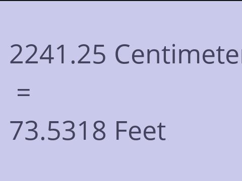 2241.25 CM TO FEET