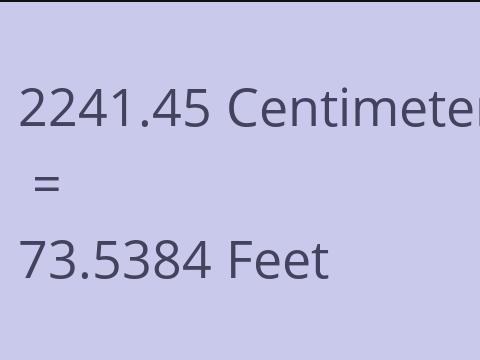 2241.45 CM TO FEET