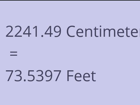 2241.49 CM TO FEET