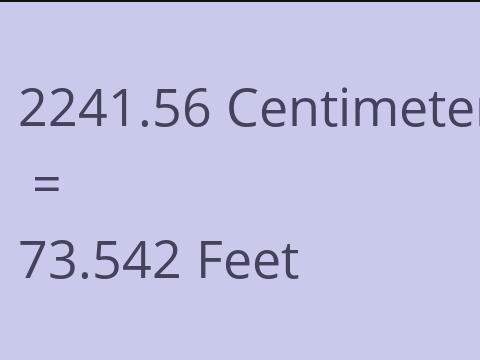 2241.56 CM TO FEET