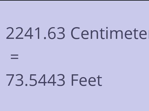 2241.63 CM TO FEET