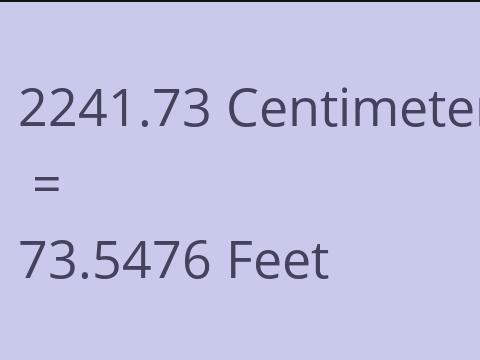 2241.73 CM TO FEET