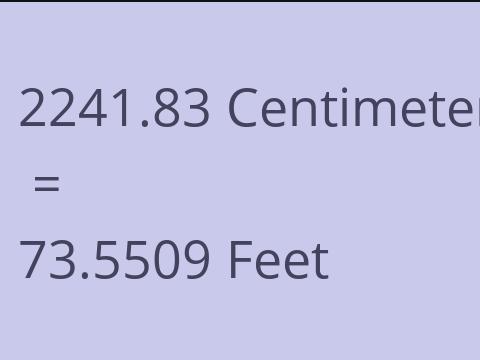 2241.83 CM TO FEET