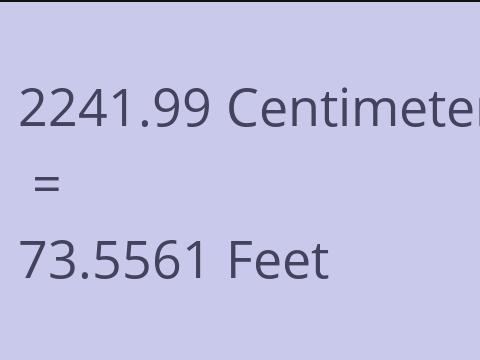 2241.99 CM TO FEET