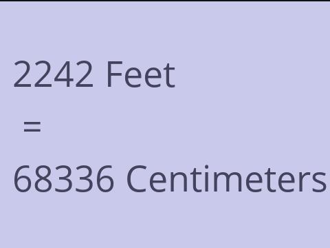 2242 FEET TO CM