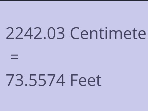 2242.03 CM TO FEET