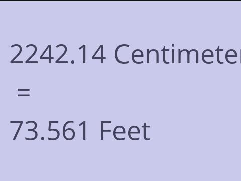 2242.14 CM TO FEET