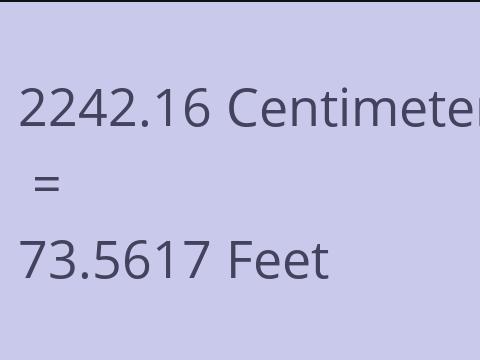 2242.16 CM TO FEET