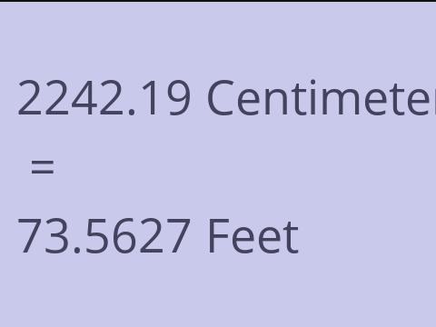 2242.19 CM TO FEET