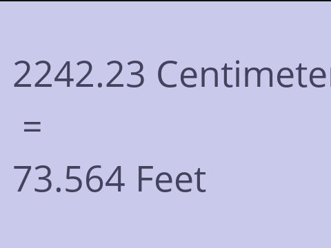 2242.23 CM TO FEET