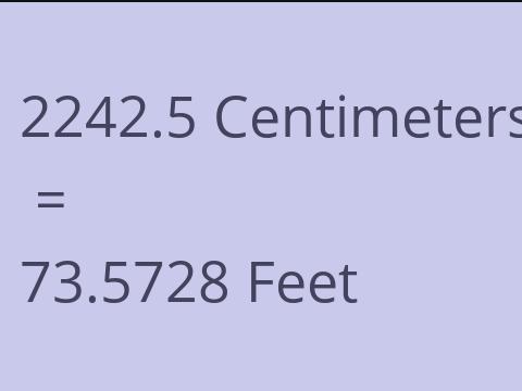 2242.5 CM TO FEET