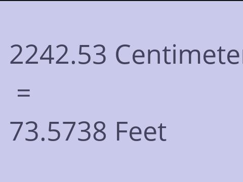 2242.53 CM TO FEET