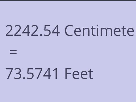 2242.54 CM TO FEET