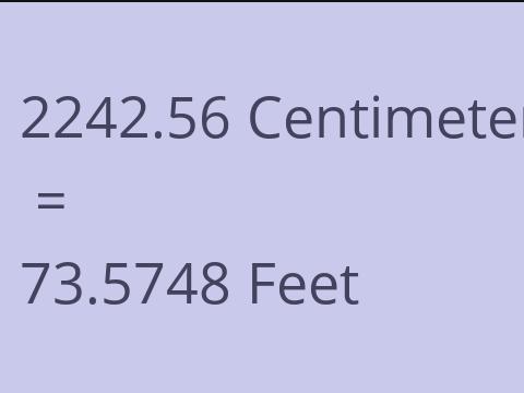 2242.56 CM TO FEET