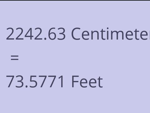 2242.63 CM TO FEET
