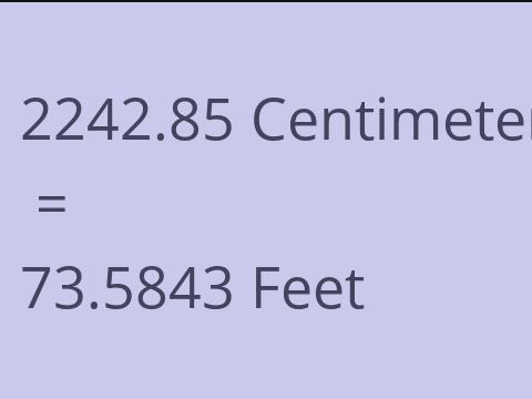 2242.85 CM TO FEET