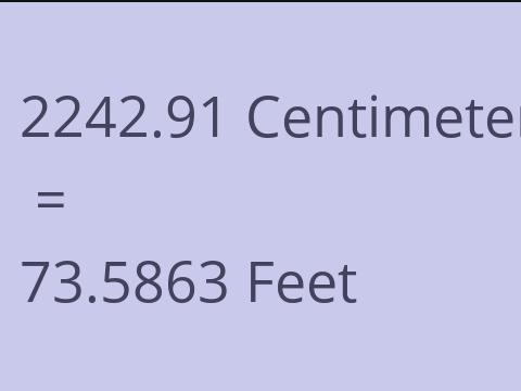 2242.91 CM TO FEET