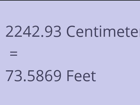 2242.93 CM TO FEET
