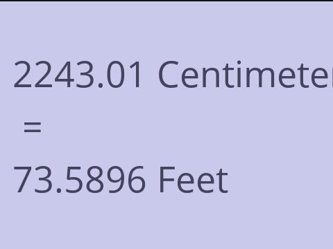 2243.01 CM TO FEET