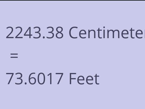 2243.38 CM TO FEET