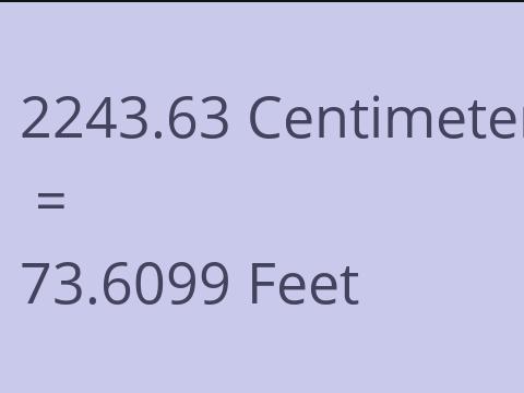 2243.63 CM TO FEET