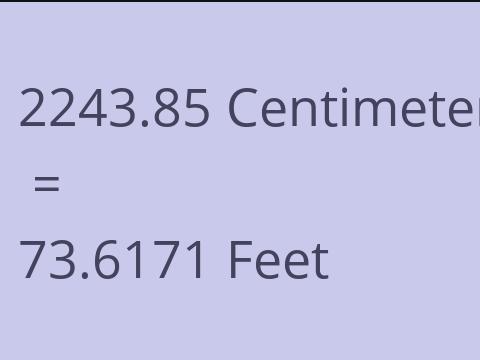 2243.85 CM TO FEET