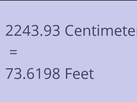2243.93 CM TO FEET