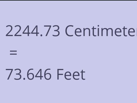 2244.73 CM TO FEET