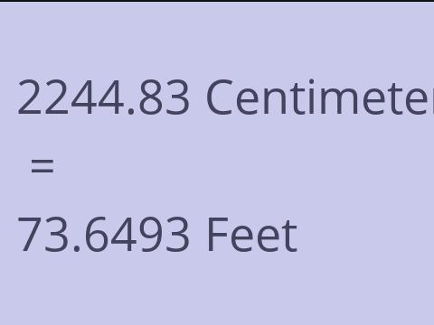 2244.83 CM TO FEET