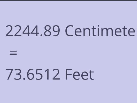 2244.89 CM TO FEET