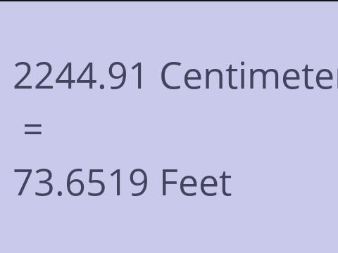 2244.91 CM TO FEET