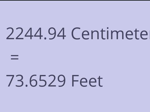 2244.94 CM TO FEET