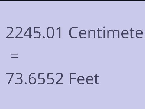 2245.01 CM TO FEET