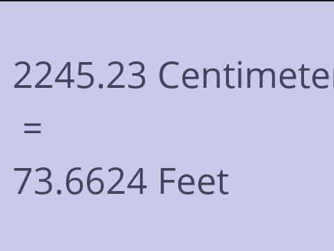 2245.23 CM TO FEET