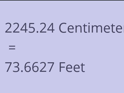 2245.24 CM TO FEET