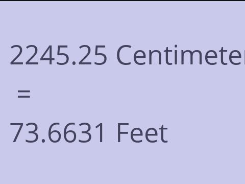 2245.25 CM TO FEET