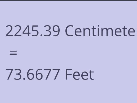 2245.39 CM TO FEET