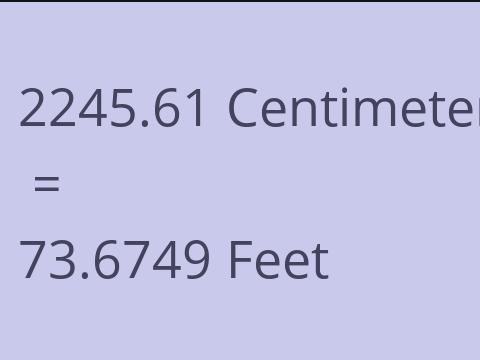 2245.61 CM TO FEET