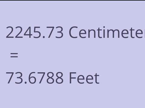 2245.73 CM TO FEET