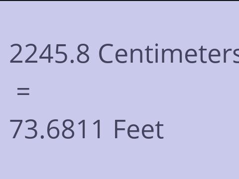 2245.8 CM TO FEET