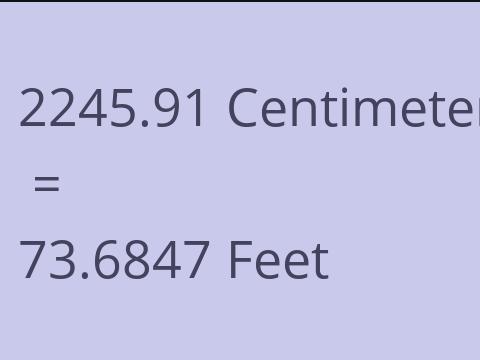 2245.91 CM TO FEET