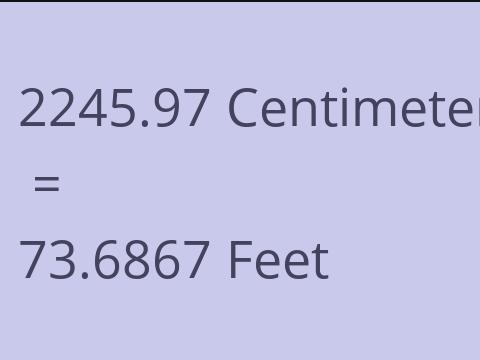 2245.97 CM TO FEET