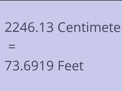 2246.13 CM TO FEET