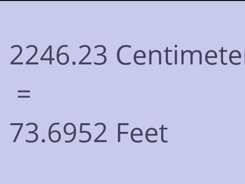 2246.23 CM TO FEET