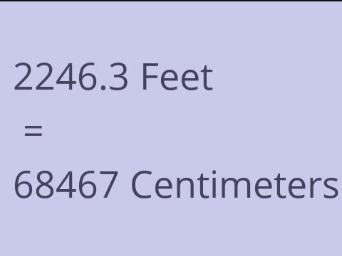 2246.3 FEET TO CM