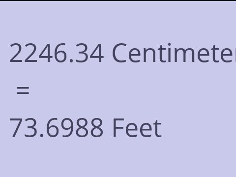 2246.34 CM TO FEET