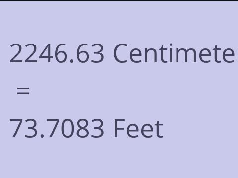 2246.63 CM TO FEET