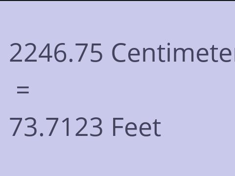 2246.75 CM TO FEET