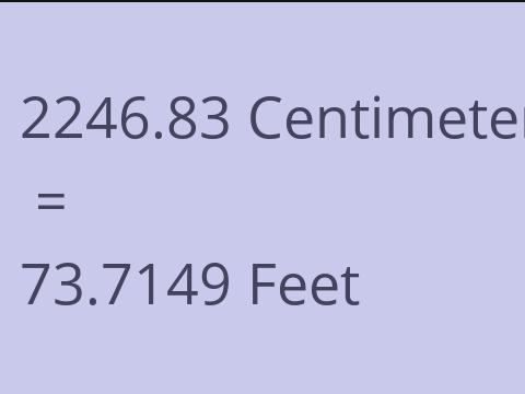 2246.83 CM TO FEET